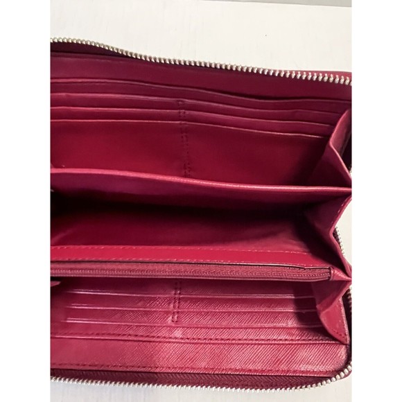 Coach Darcy Red Saffiano Zip Around Wallet  F50427 - Picture 5 of 7